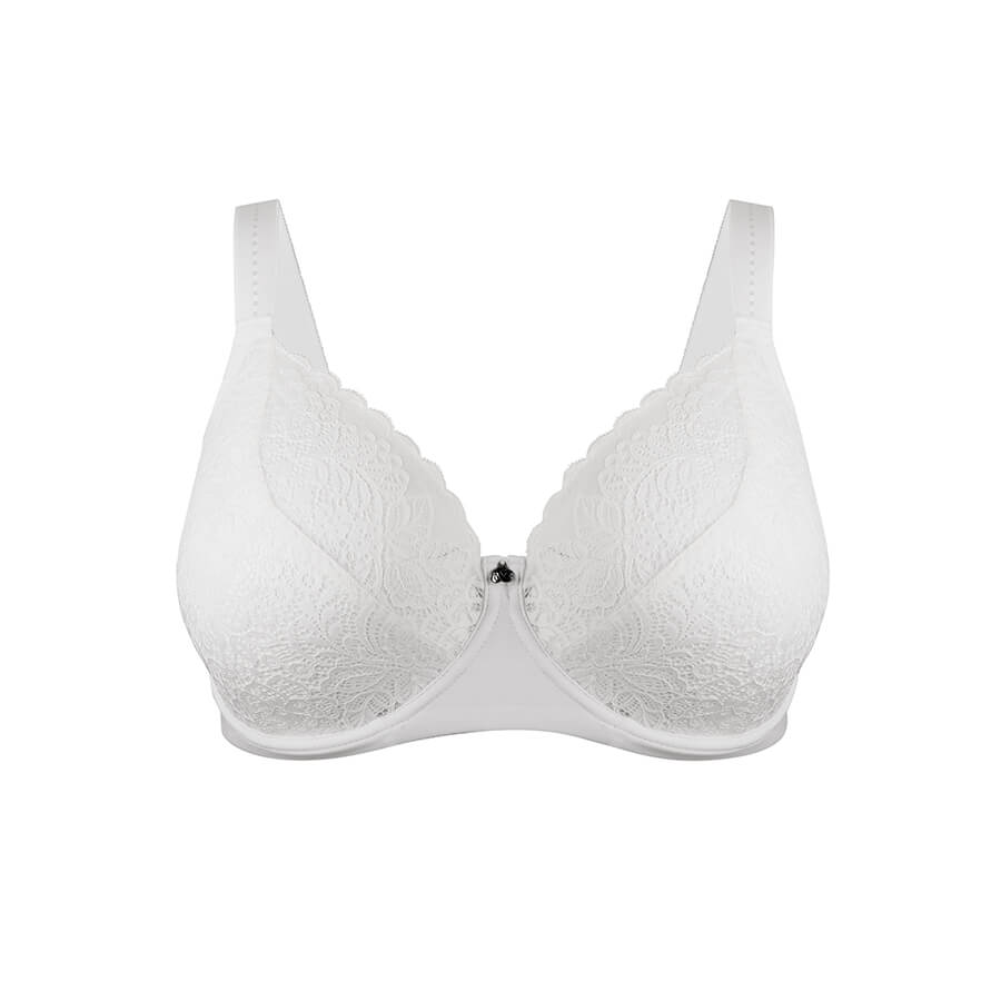 Lily Lace Premium Support Bra - White