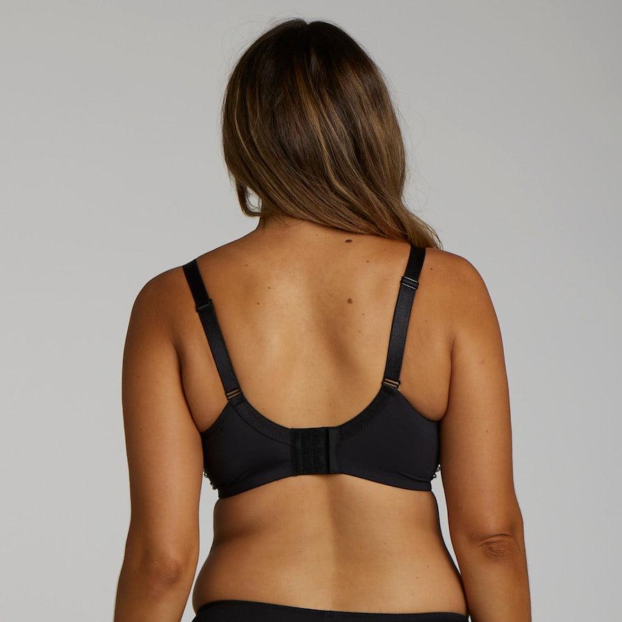 Print Wirefree Bra - Black Pebble