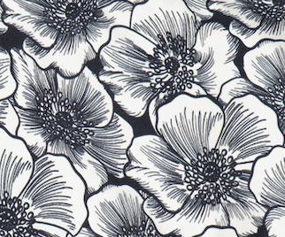 Print Full Cup Bra & Midi Short Set - Black Graphic Floral