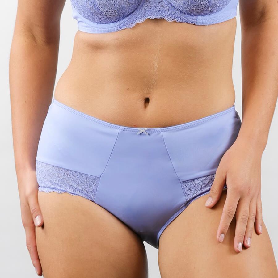 Contrast Lace Full Brief - Lavender Lustre