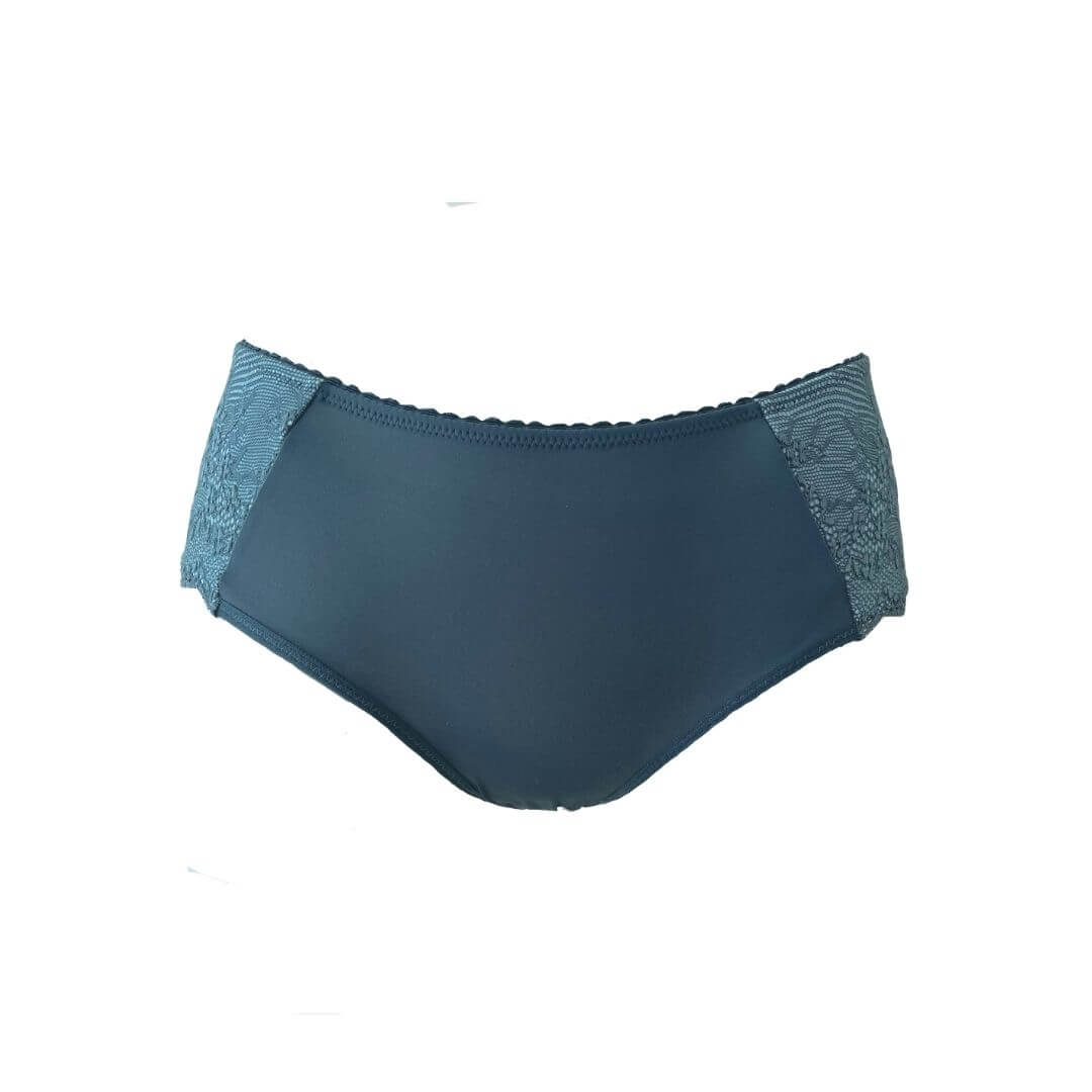 Contrast Lace Boyleg Brief - Deep Ocean Product Image