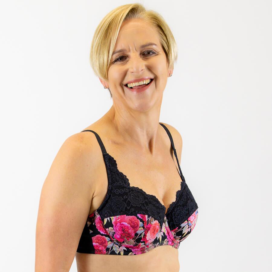 Print Padded Balconette Bra - Cottage Garden