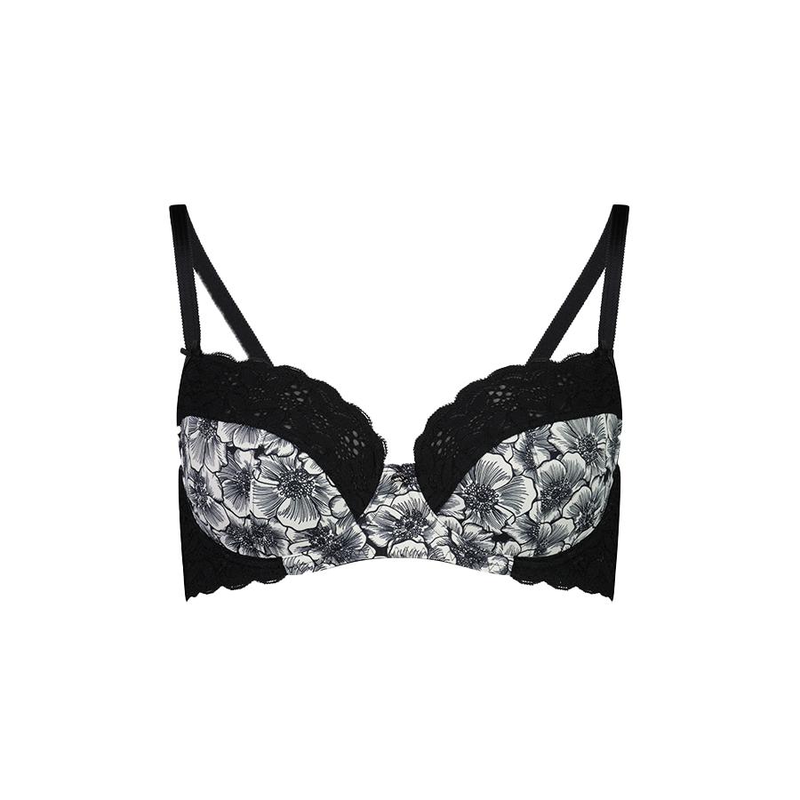 Print Balconette Bra - Graphic Floral