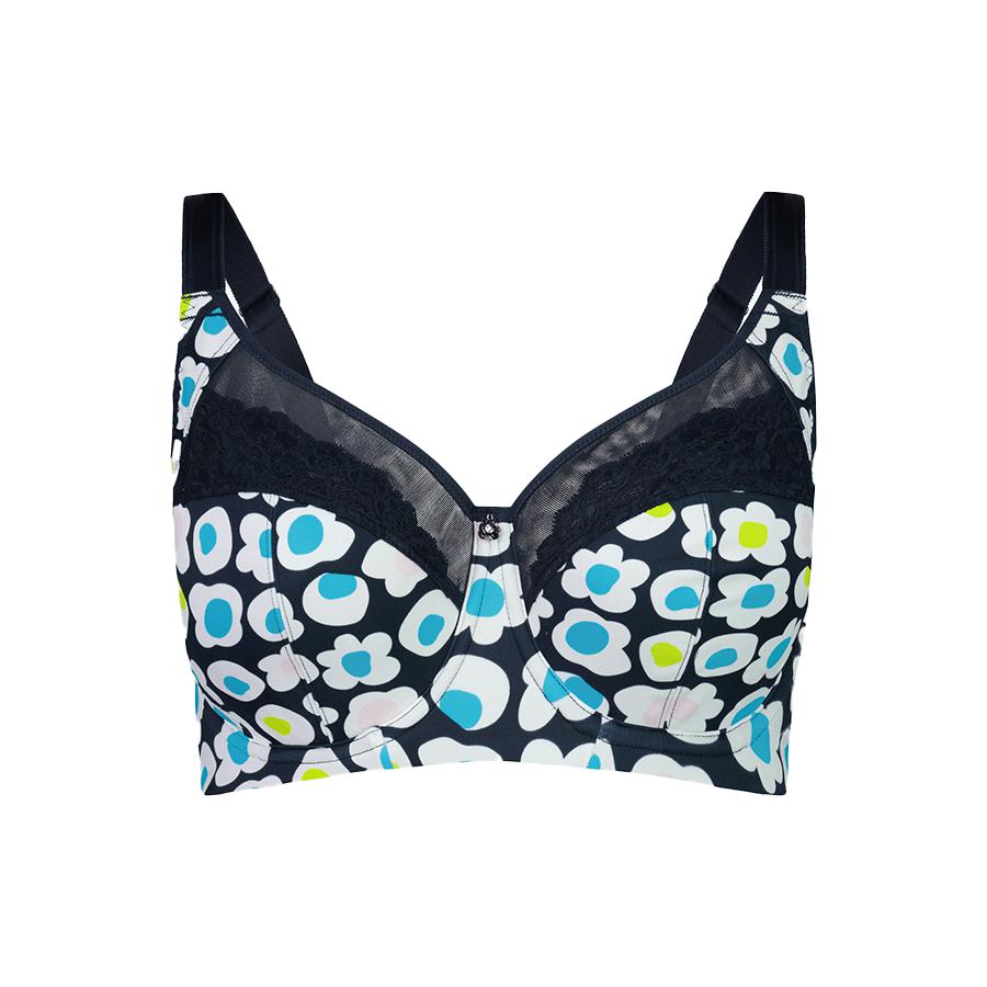 Print Full Cup Bra - Premium Support - Flora