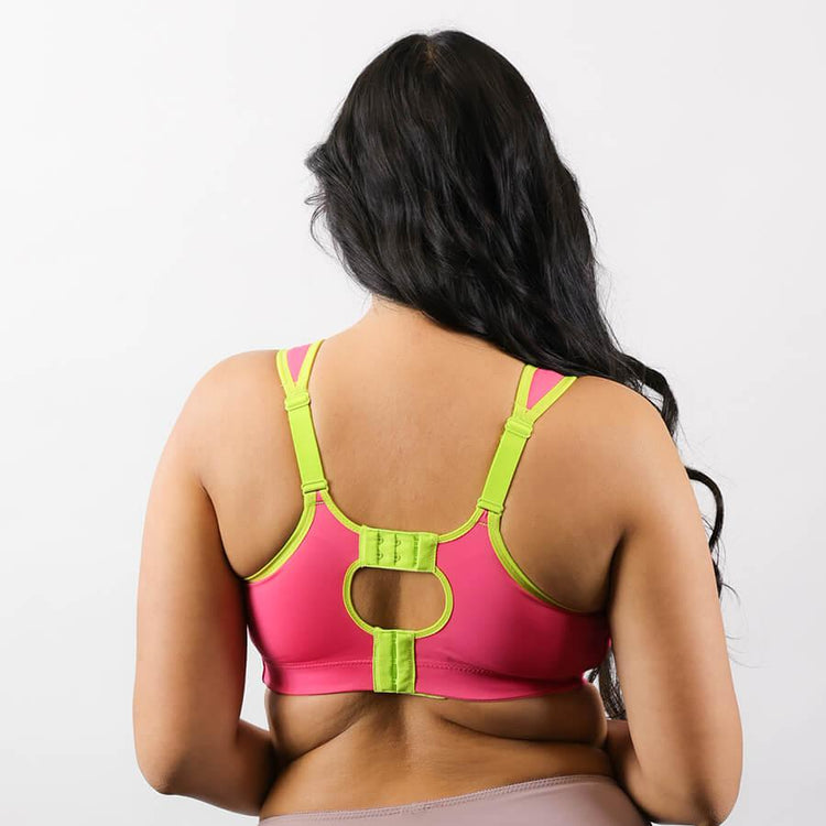 Sports Bra - 2 Pack - Premium Support - Pink Flamingo and Raven