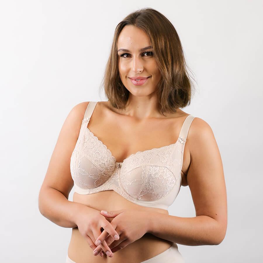 Dahlia Lace Full Cup Bras (2 Pack) - Almond and Pink Smoke