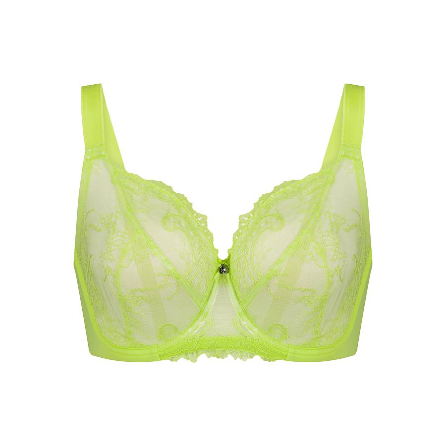 Nightingale Lace Full Cup Bra - Premium Support - Lime Splash