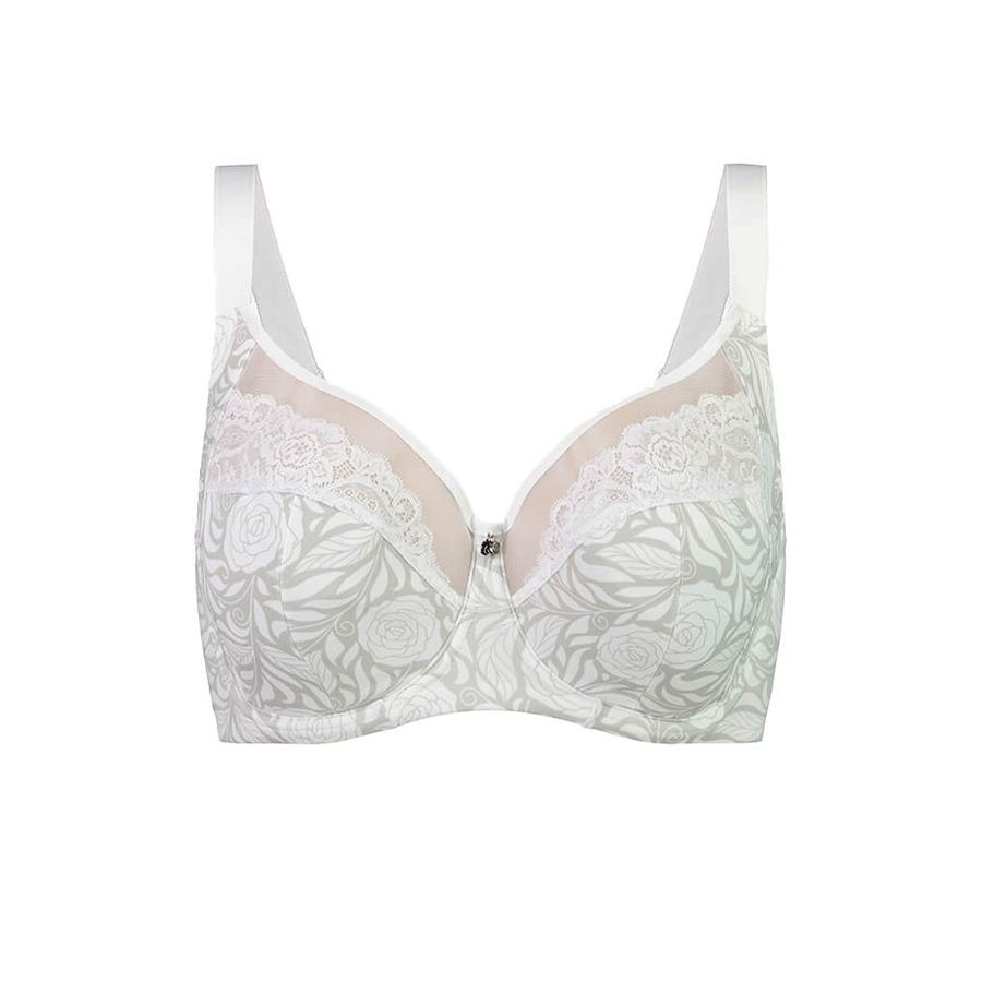 Signature Print Full Cup Bra - Premium Support -  Ice Rose