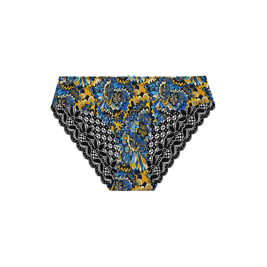 Lace Bum Bikini Brief - Midnight Paisley Product Image