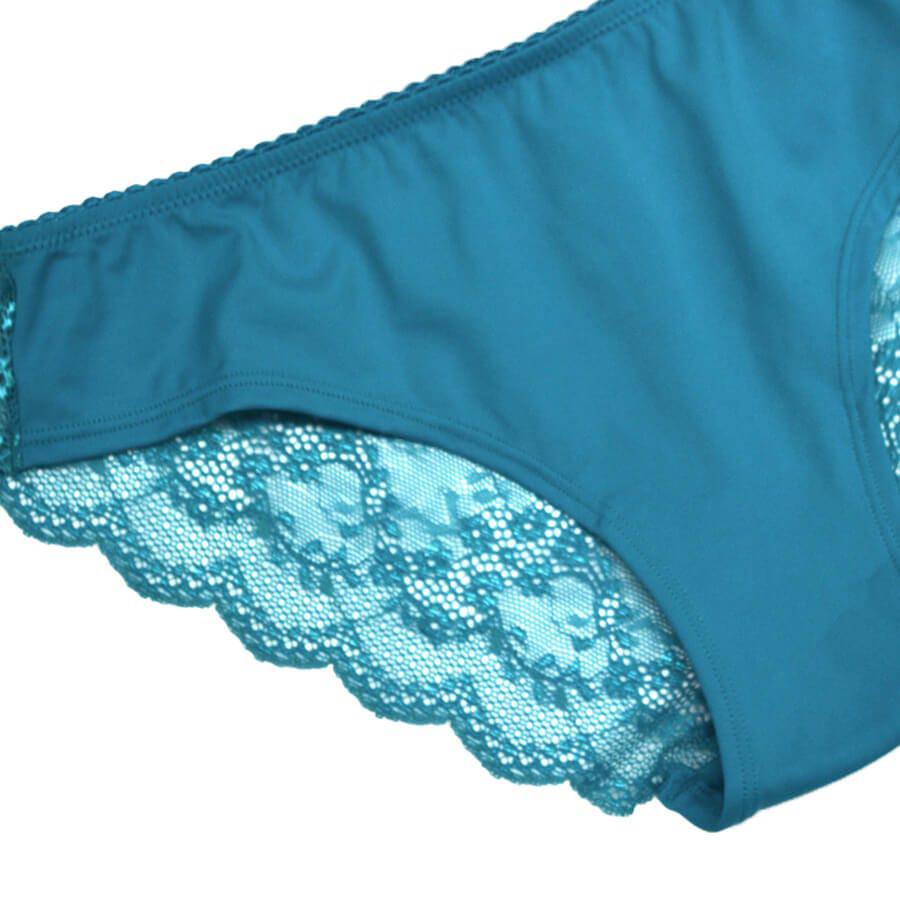 Lace Bum Bikini Brief - Peacock Product Image