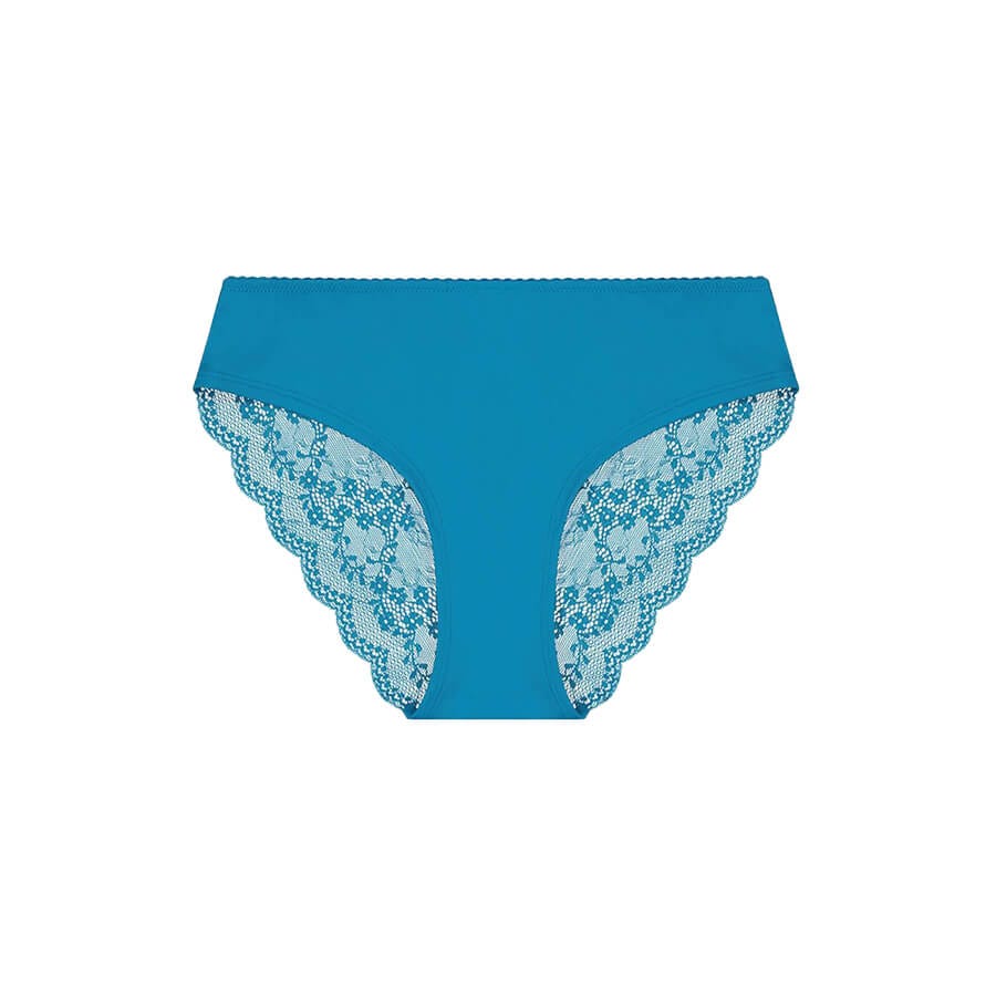 Lace Bum Bikini Brief - Peacock Detail Image