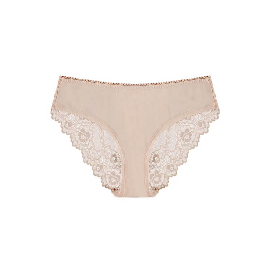 Lace Bum Bikini Brief - Cafe Latte