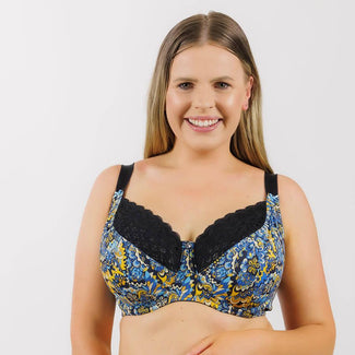 Print Full Cup Bra - Midnight Paisley