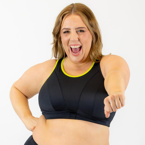 Sports Bra - Premium Support - Raven Black | Rose & Thorne