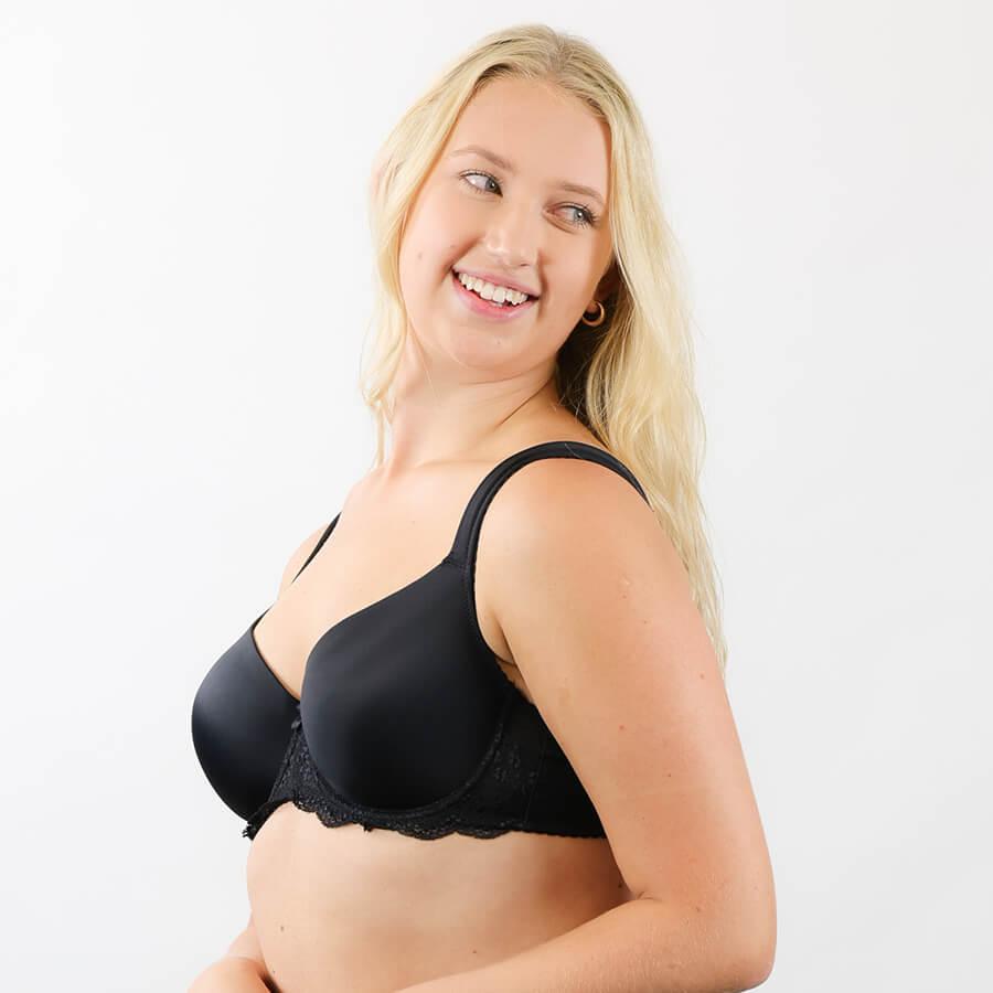 Smooth T Shirt Bras (2 Pack) - Black and nude Latte