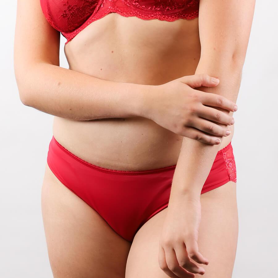 Sweetpea Lace Bum Bikini Brief - Lipstick Red