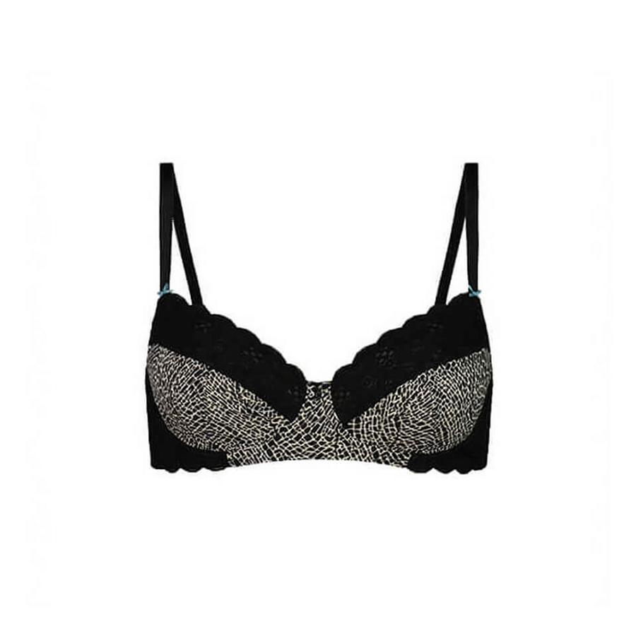 Print Balconette Bra - Queen of the Nile Ebony Black