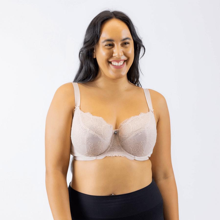 Baroque Lace Full Cup Bras (2 pack) - Black and Cafe Latte