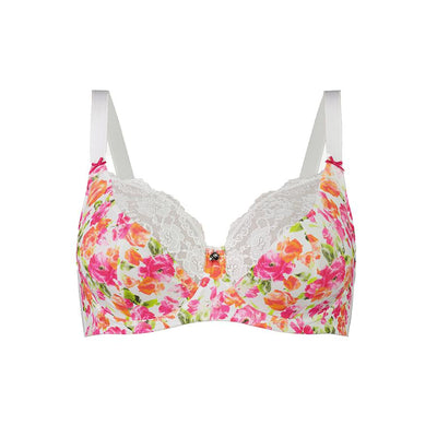 Bra With Printed Roses Print Full Cup Bra - Blooming Roses | Rose & Thorne