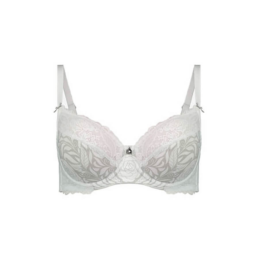 Signature Print Balconette Bra - Ice Rose