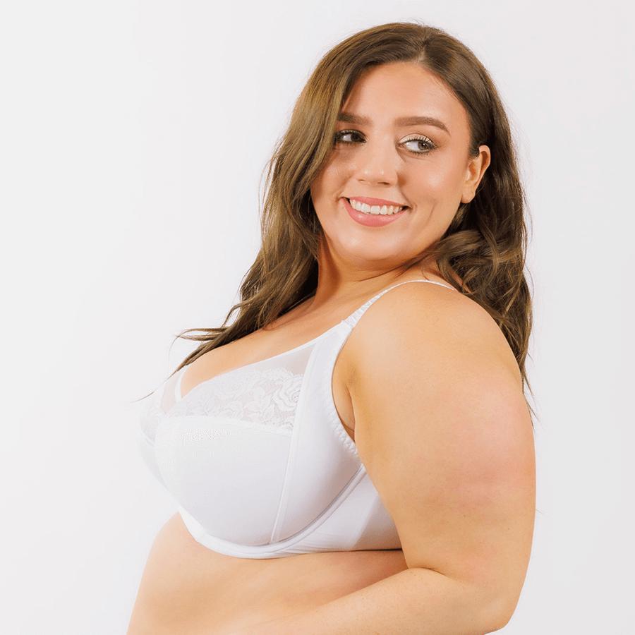 Madeline Full Cup Bra - Premium Support - White